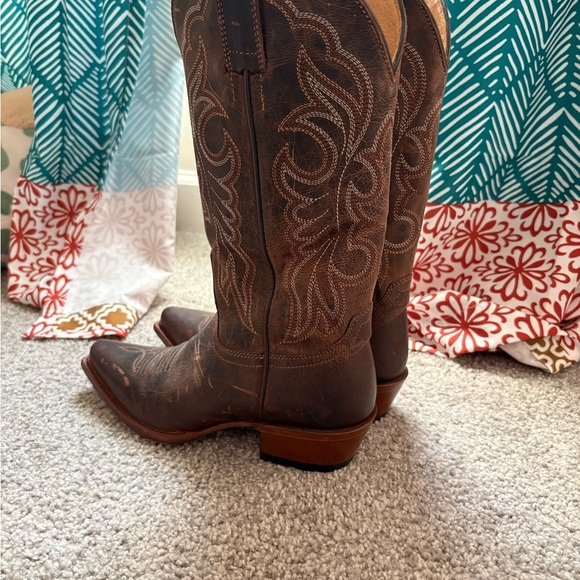 Shyanne Brown Heeled Boots - Picture 2 of 3